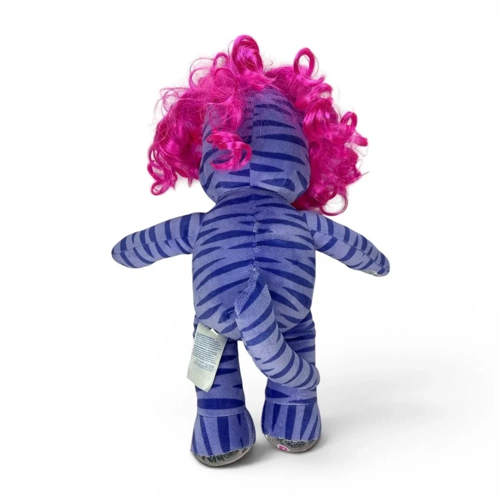 Build-A-Bear Honey Girls Teegan Purple Tiger Cat Pink Hair 18